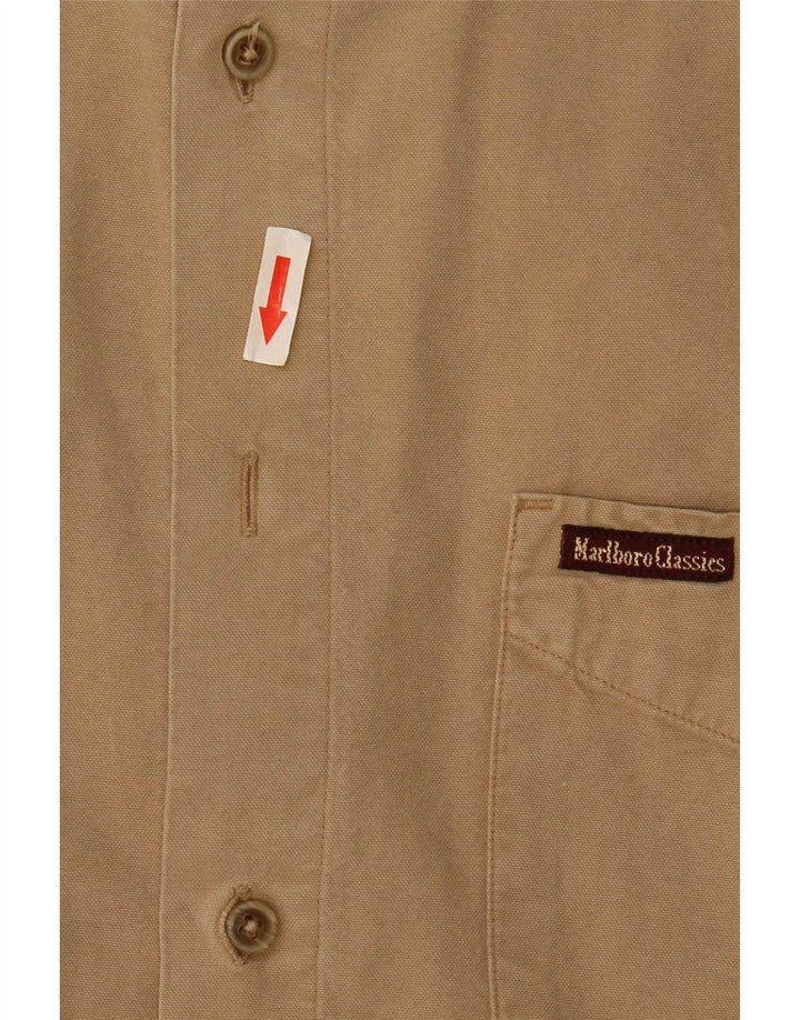 Marlboro Classics Chemise Homme Grand Coton Beige