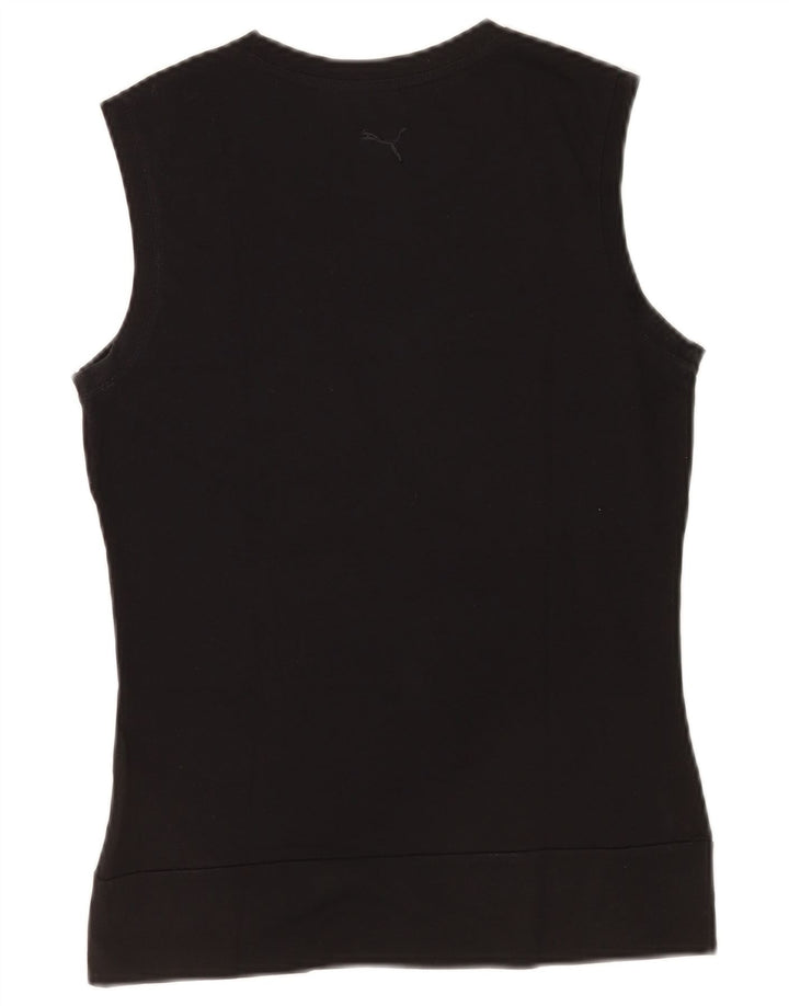 Puma Débardeur graphique pour femme UK 12 Coton noir moyen