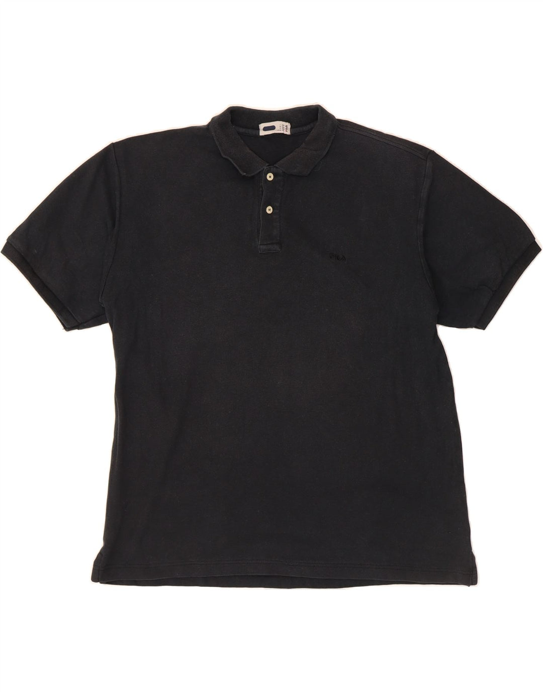 FILA Mens Polo Shirt XL Black Cotton Vintage Fila and Second-Hand Fila from Messina Hembry 