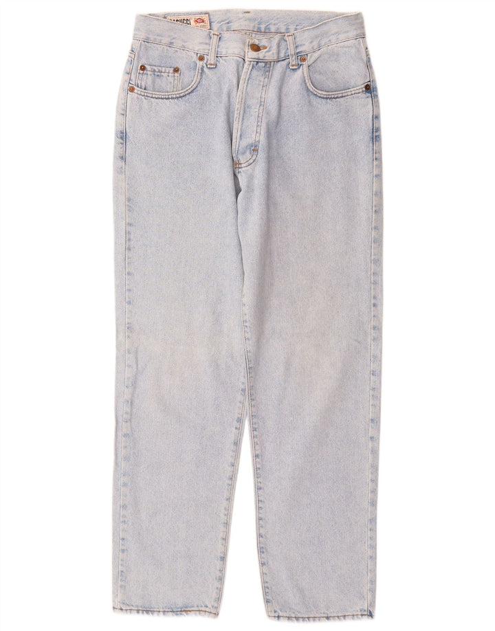 CASUCCI Jean fuselé taille haute pour femme IT 50 XL W28 L29 bleu coton