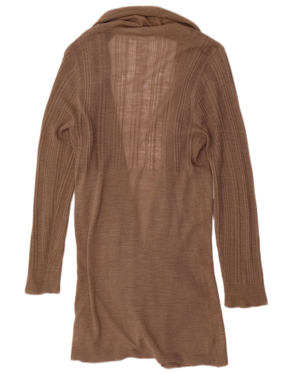 Marks & Spencer Pull cardigan ouvert long pour femme UK 14 Marron moyen