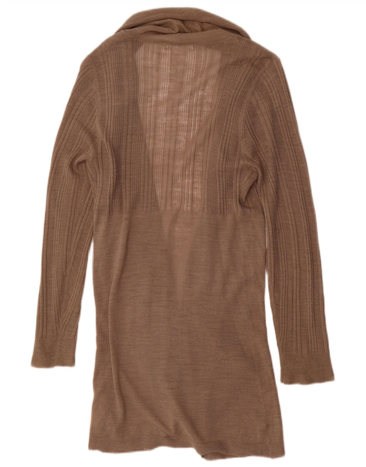 Marks & Spencer Pull cardigan ouvert long pour femme UK 14 Marron moyen