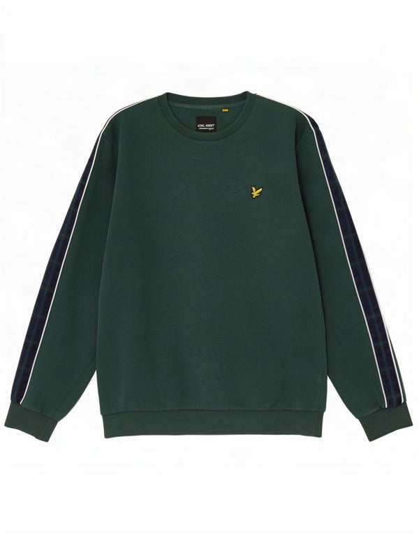 Lyle & Scott Sweat-shirt graphique pour homme XL en coton color block vert