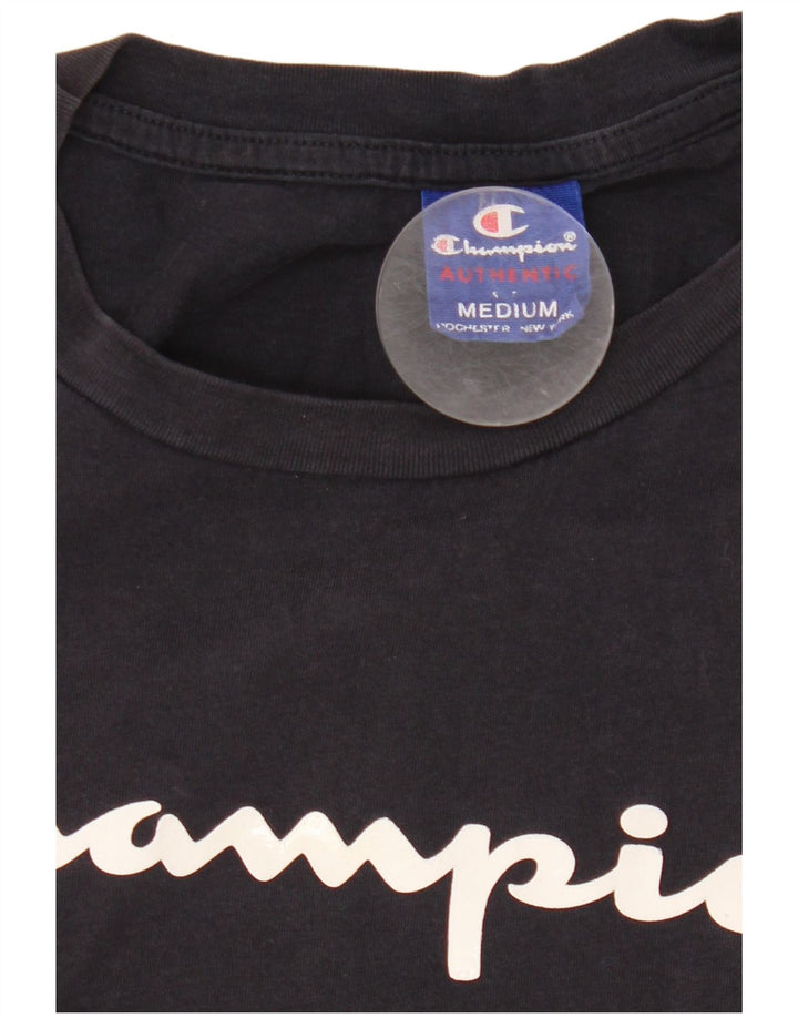 Champion T-Shirt Graphique Homme Bleu Marine Moyen Coton