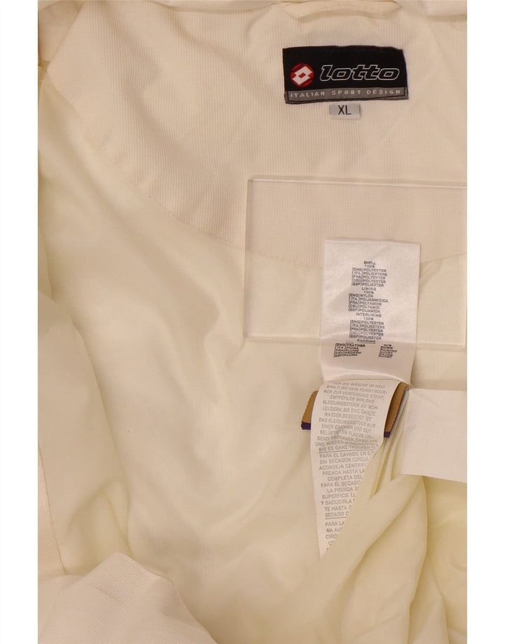 Lotto Veste matelassée à capuche pour homme UK 42 XL Blanc cassé Polyester