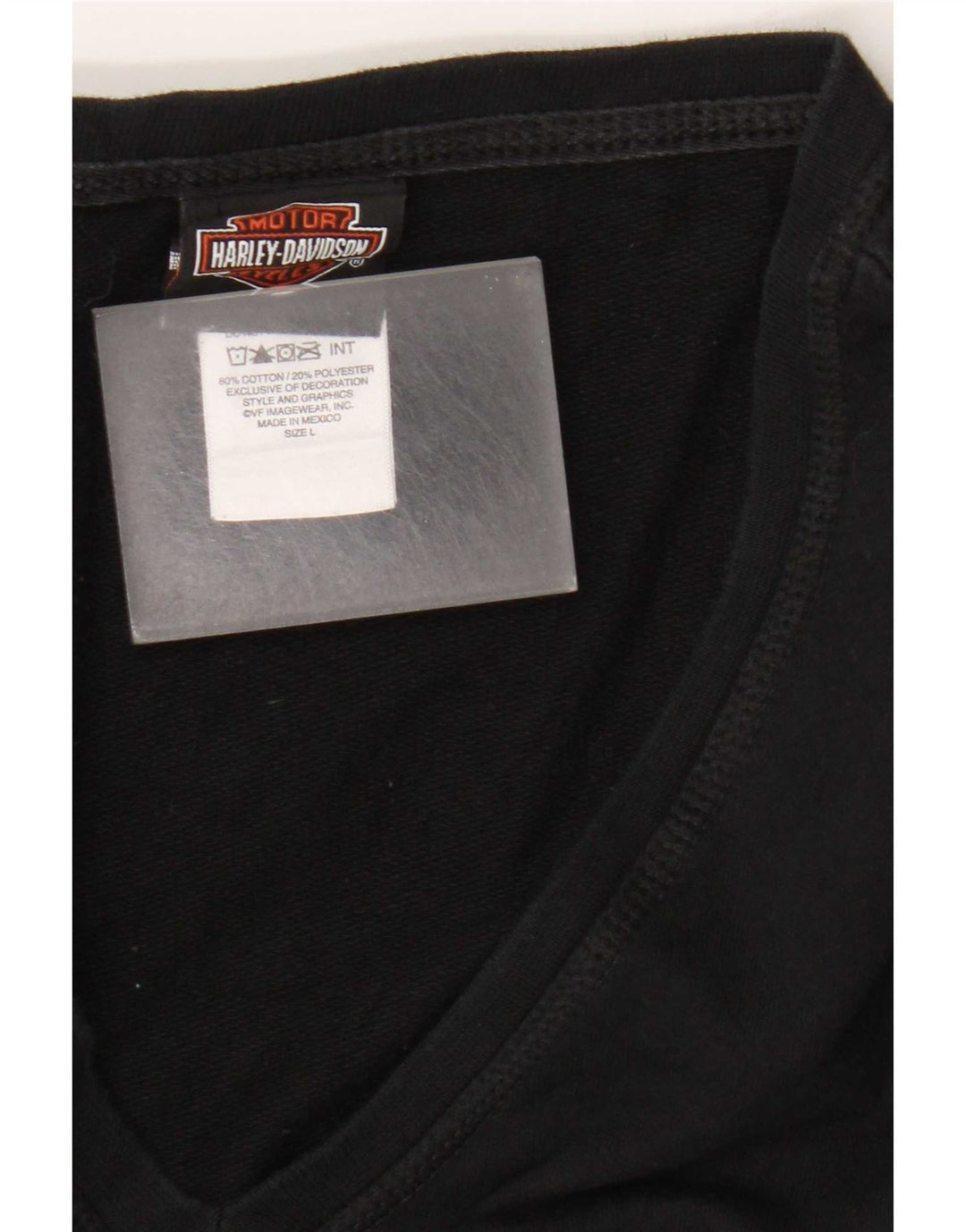 Harley Davidson Sweat-shirt court graphique pour femme UK 16 Grand Noir