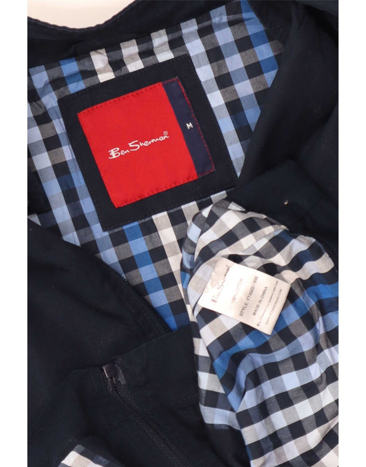 Ben Sherman Veste Bomber Homme UK 38 Coton Bleu Marine Moyen