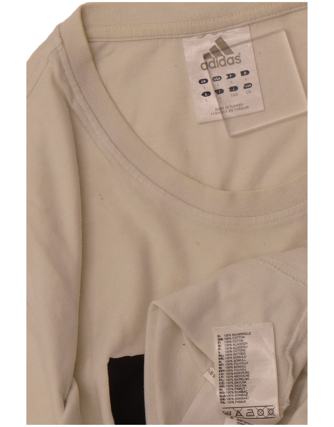 ADIDAS T-shirt graphique pour hommes, grand coton blanc