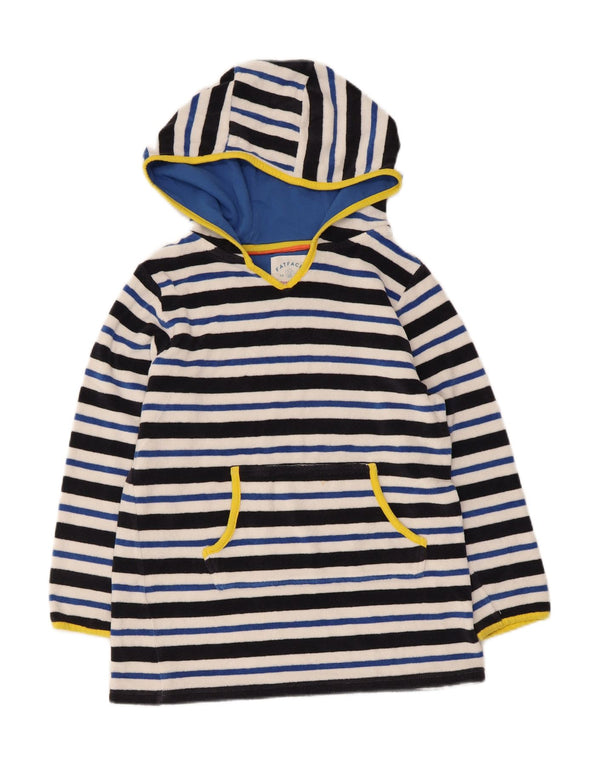 Fat Face Pull à Capuche Garçon 10-11 Ans Coton Rayé Multicolore