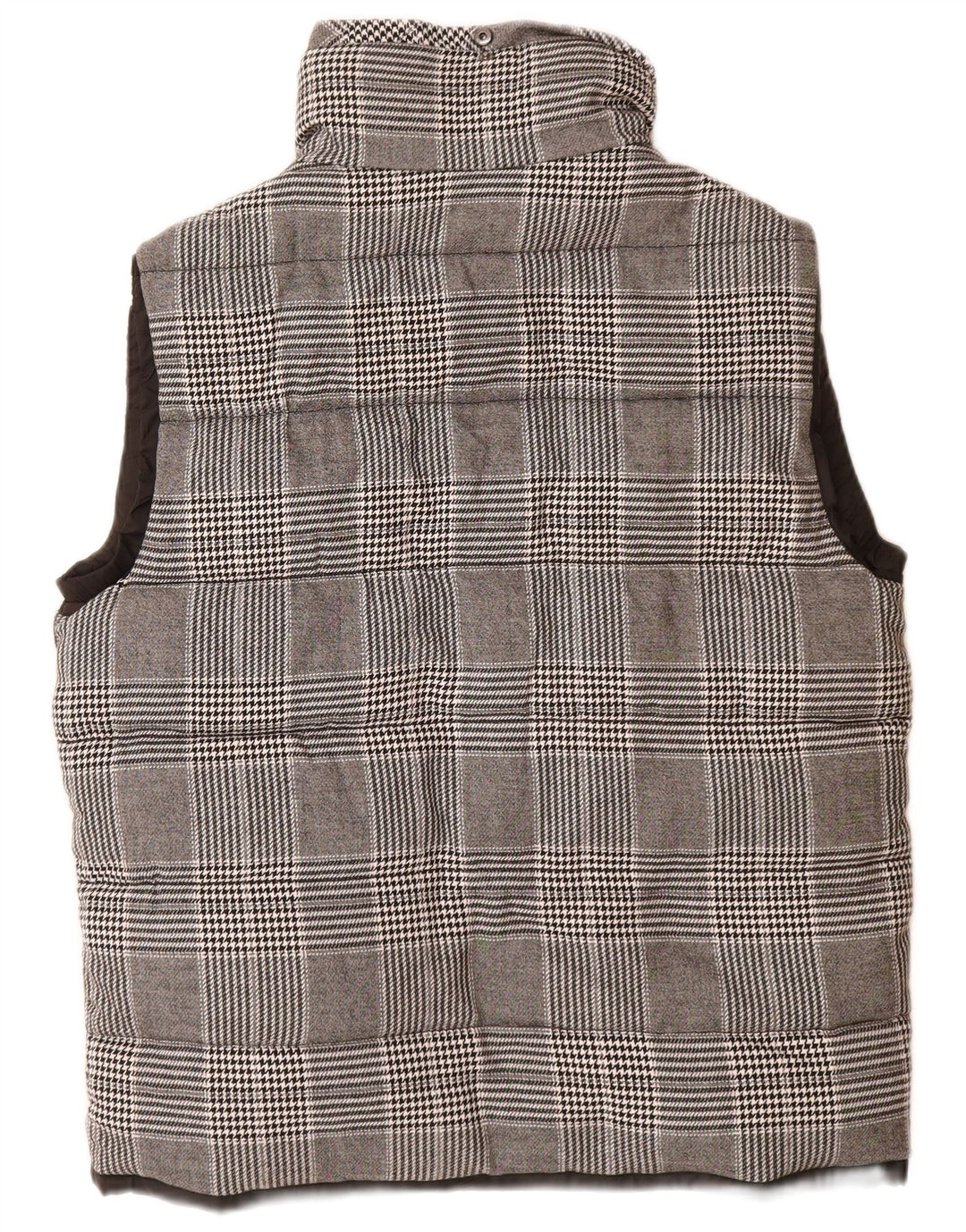 Zara Gilet rembourré pour homme UK 42 XL Gris à carreaux Polyester