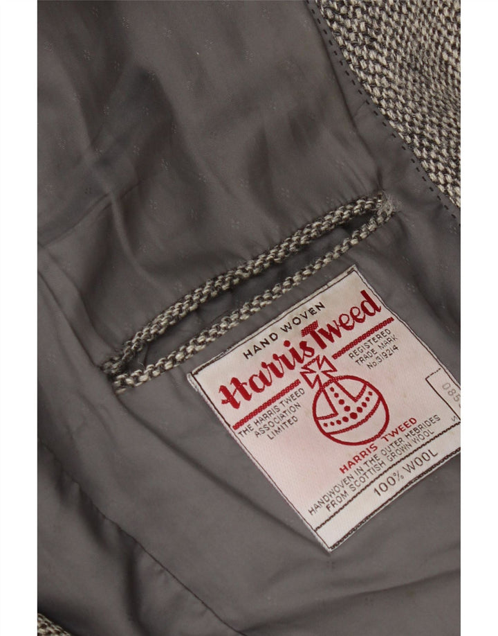 Centaur Veste blazer Harris Tweed pour homme UK 38 Gris moyen à chevrons