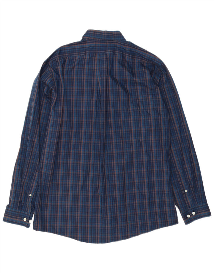 Eddie Bauer Chemise classique pour homme en coton à carreaux bleu marine