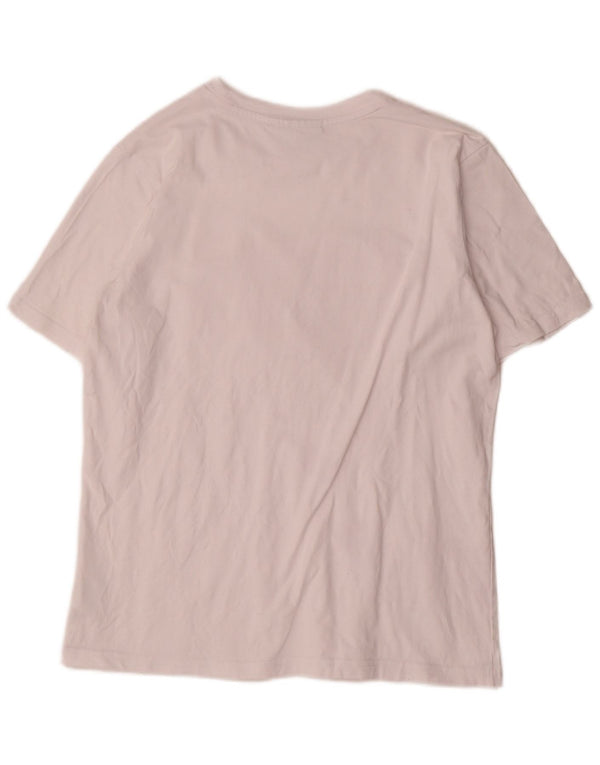 Fila T-shirt graphique pour femme UK14 en coton blanc moyen