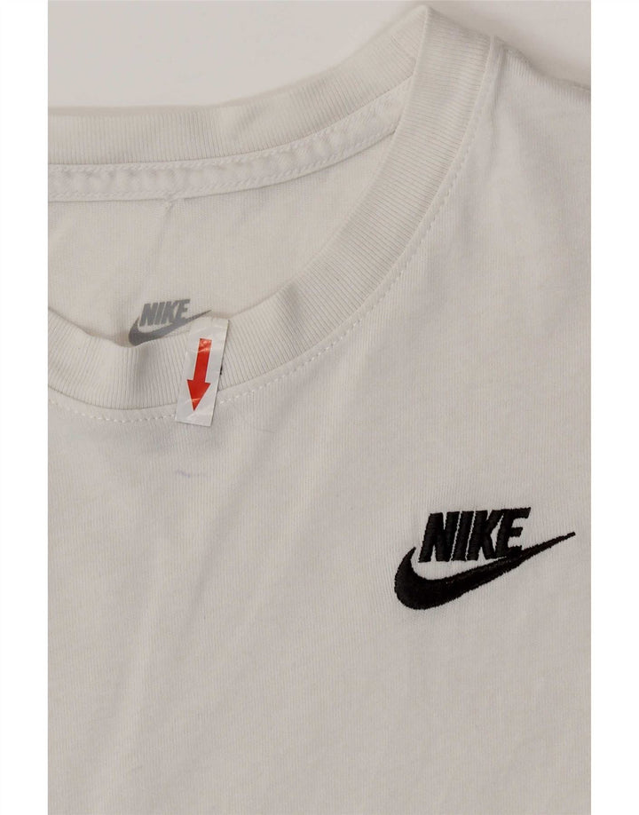 Nike T-Shirt Garçon 10-11 Ans Blanc Moyen