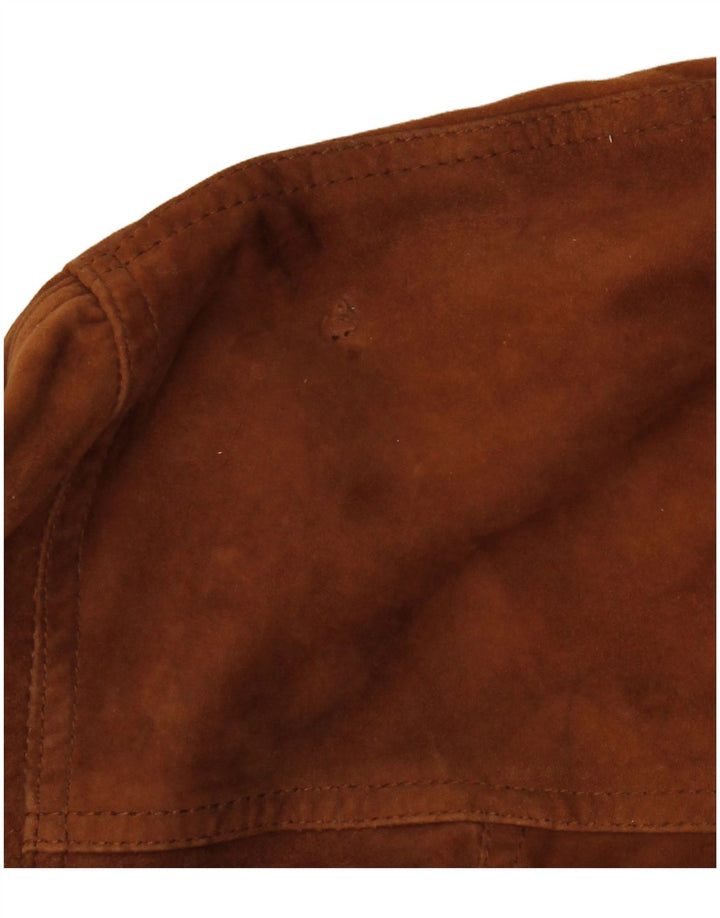MASTERPELLE Blouson Bomber en Daim Homme IT 52 XL Cuir Marron