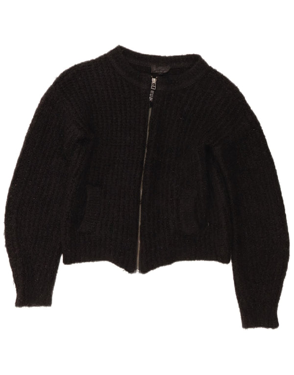 Topshop Cardigan court pour femme UK 6 XS Acrylique noir