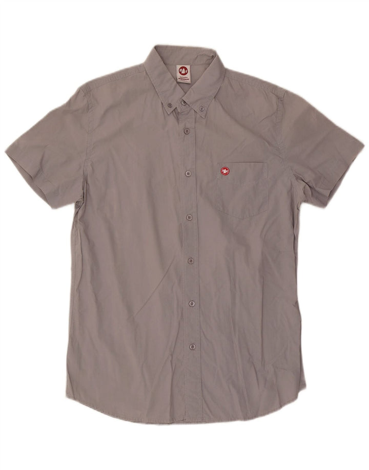 Murphy & Nye Chemise à Manches Courtes Homme Gris Moyen Coton