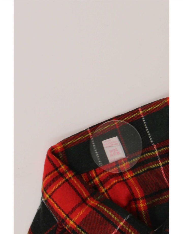 vintage Mens Overshirt Flanelle Chemise Taille 43 Grande laine à carreaux rouge