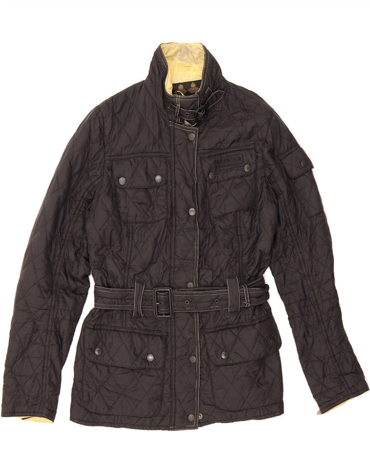 BARBOUR Womens Quilted Jacket UK 12 Medium  Black Vintage Barbour and Second-Hand Barbour from Messina Hembry 
