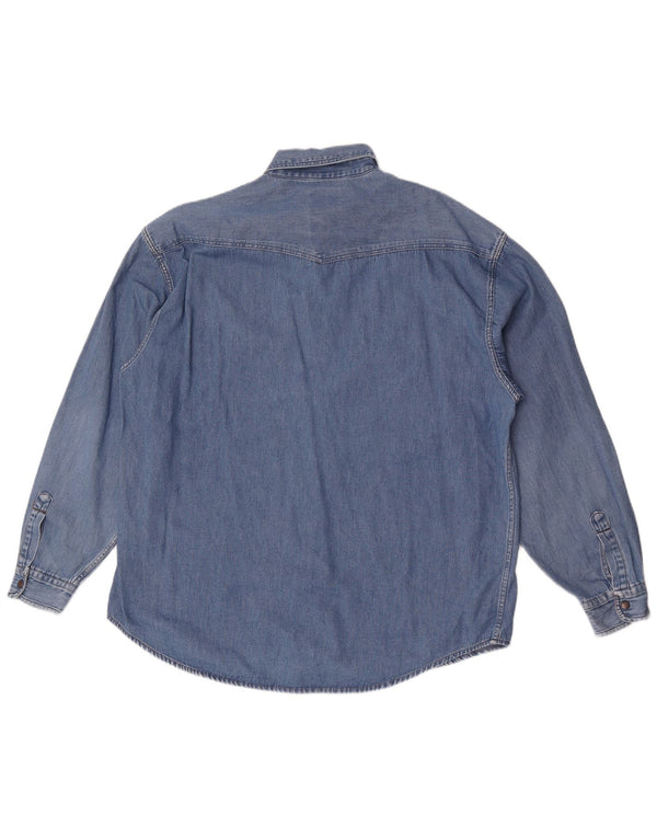 chemise en denim homme vintage grand coton bleu