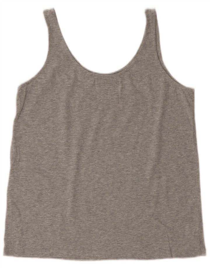 Superdry Débardeur Graphique Femme UK 8 Petit Gris Coton
