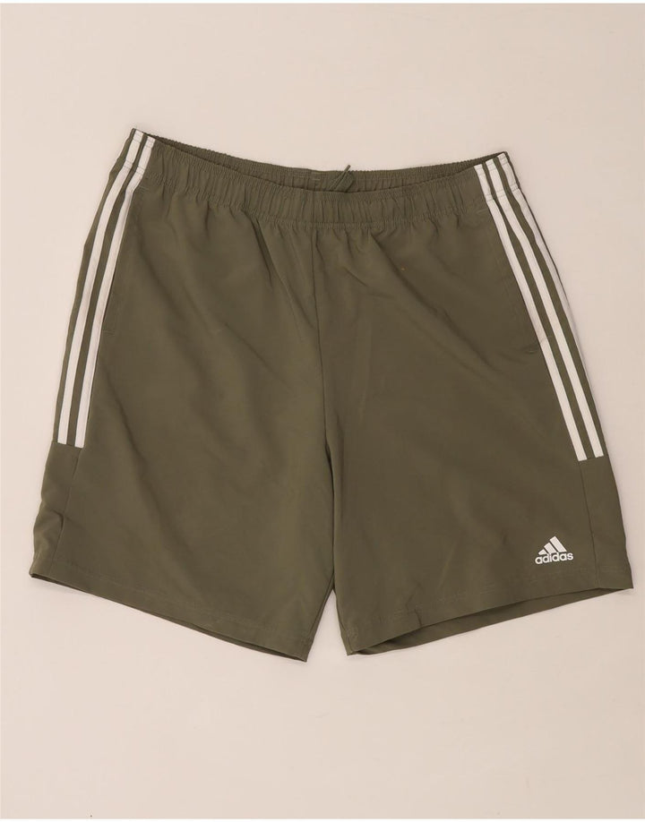 Adidas Short de sport pour homme XL Vert Polyester