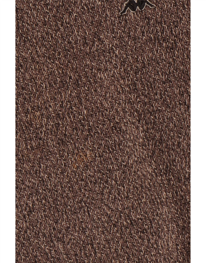 KAPPA Pull Col V Homme Gris Moyen Coton