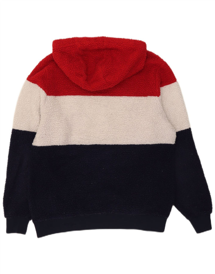 FILA Pull Polaire à Capuche Graphique Homme Multicolore Colorblock