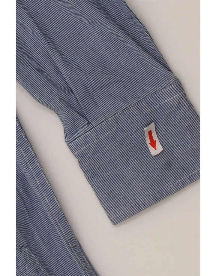 Superdry Chemise Homme Bleu Moyen En Coton À Fines Rayures