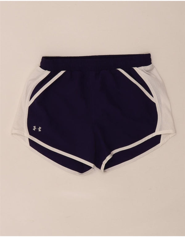 Under Armour Short de sport Heat Gear pour femme UK 6 XS Violet Colourblock