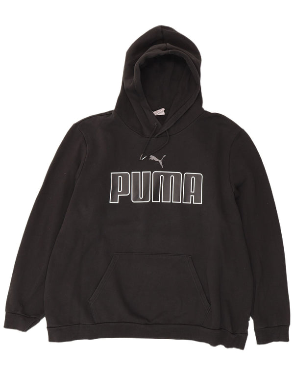 Puma Pull à capuche graphique pour homme 3XL Noir Coton