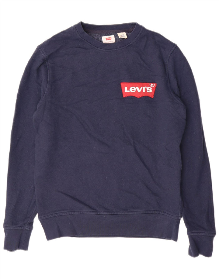 LEVI'S Sweat-Shirt Graphique Homme Petit Bleu Marine Coton