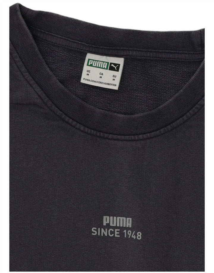 PUMA Mens Sweatshirt Jumper Medium Grey Cotton