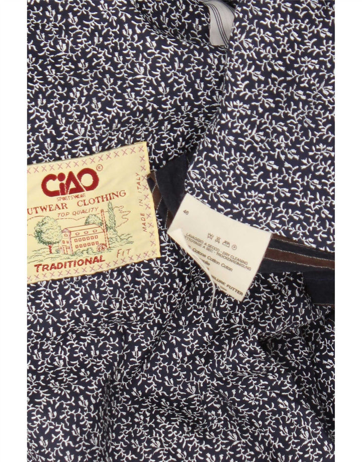 Ciao Veste Blazer Coupe Traditionnelle Homme IT 46 Petit Bleu Marine Rayé