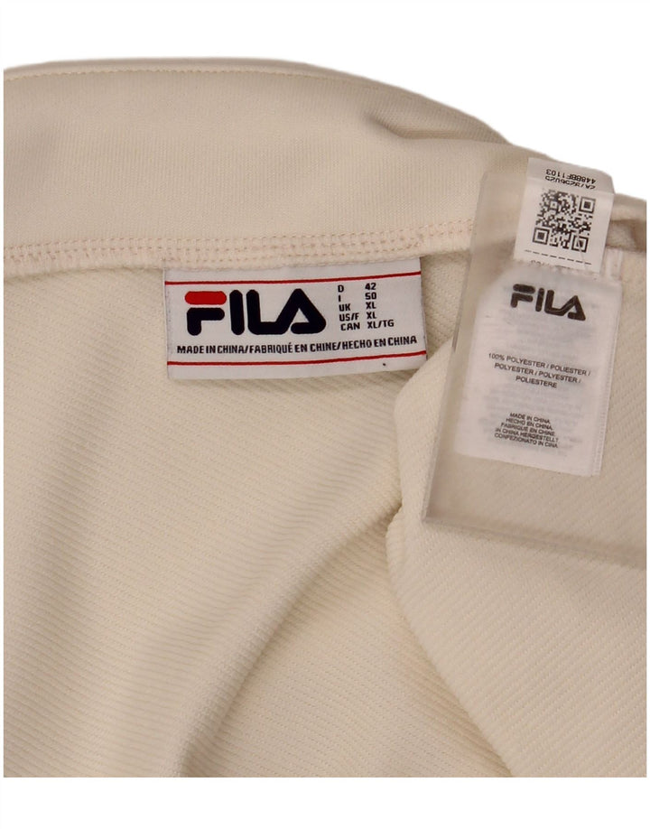 Fila Femme Mini Jupe XL W36 Blanc Cassé Polyester