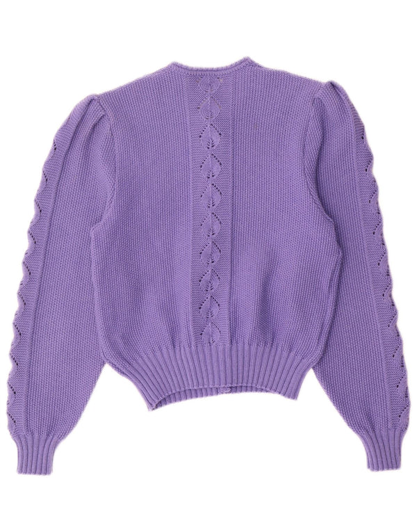 Geyer Cardigan Femme Pull EU 42 Large Violet Laine Vierge