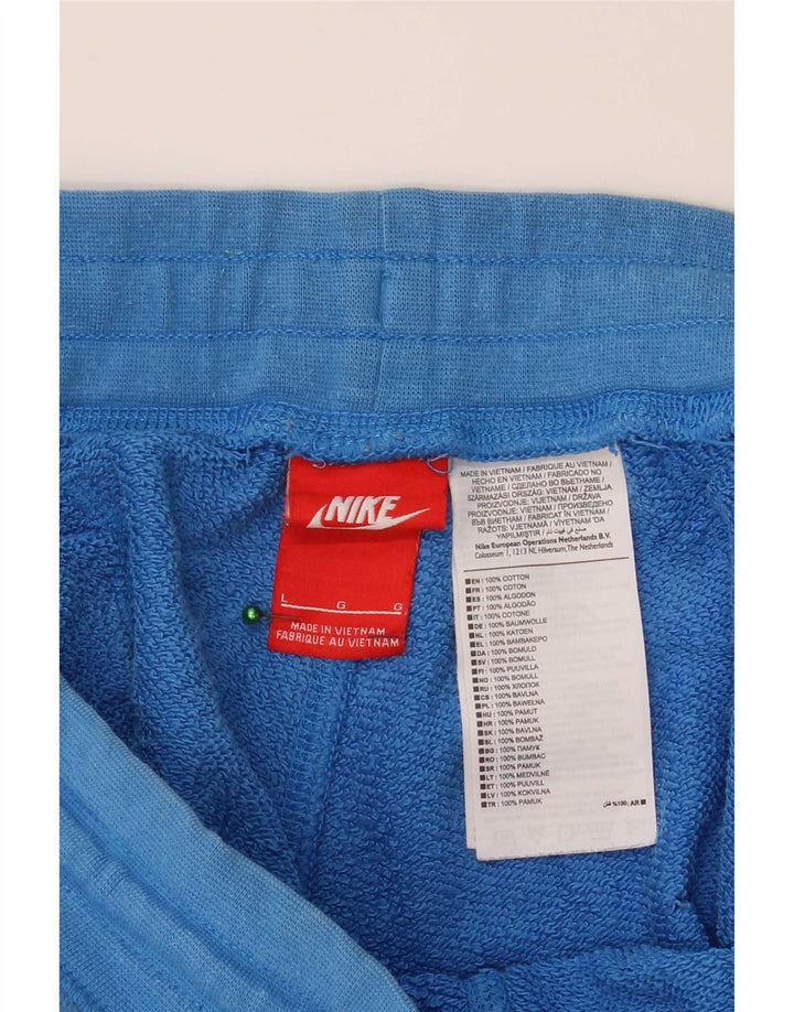 Nike Short de sport graphique pour homme en coton bleu Taille L