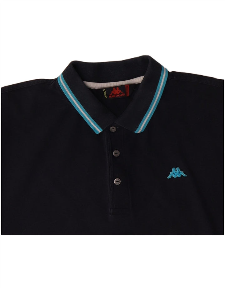 KAPPA Polo Homme 2XL Bleu Marine Coton