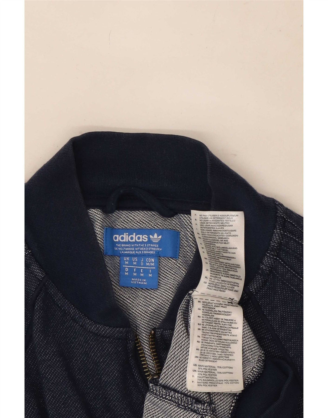 Adidas Veste de survêtement pour homme Bleu marine moyen en coton