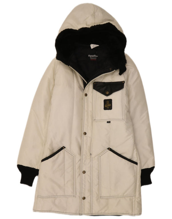 Refrigiwear Manteau rembourré Cruzcampo pour femme UK 10 Small Blanc Colorblock