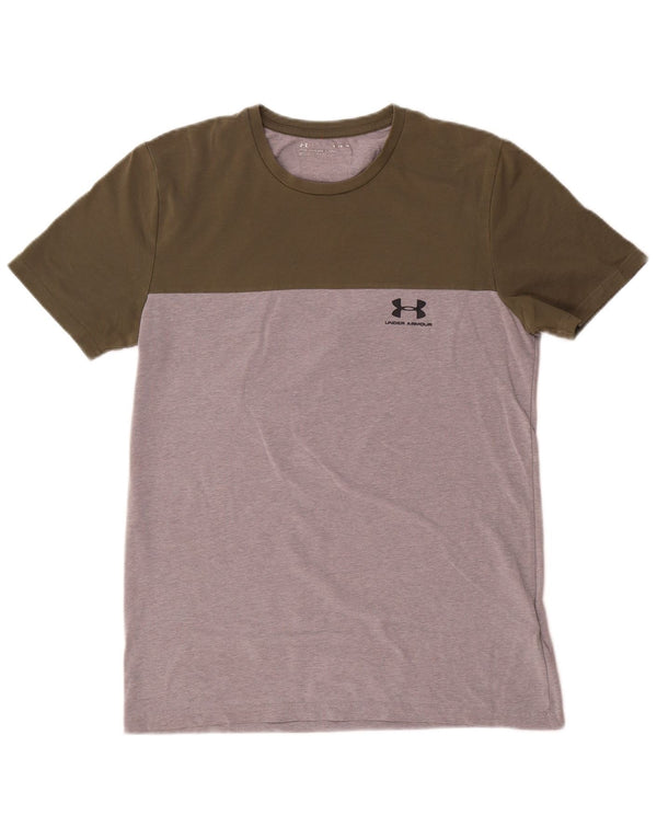 Under Armour Tee-Shirt Graphique à Manches Courtes Homme Kaki Moyen Colourblock