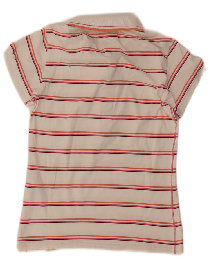 Champion Polo Femme UK 12 Coton Rayé Blanc Moyen