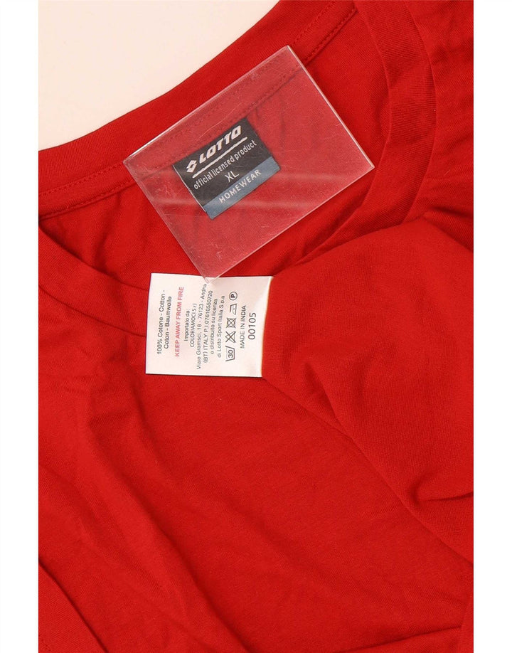 Lotto T-Shirt Homme Top XL Rouge Coton