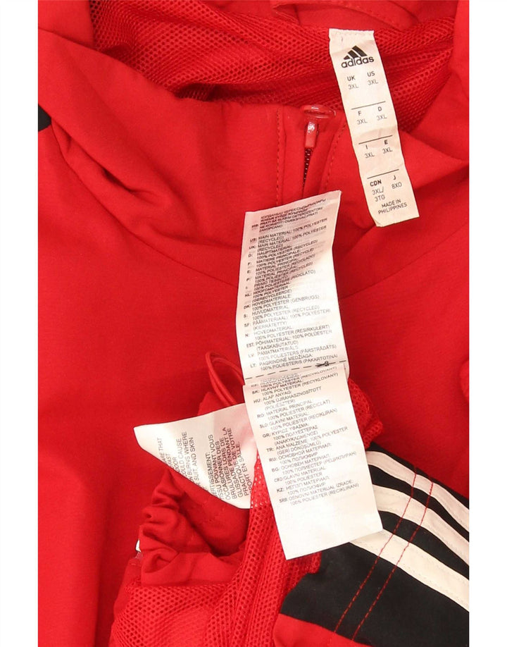 Adidas Climalite Survêtement Top Veste 3XL Rouge Colorblock Polyester
