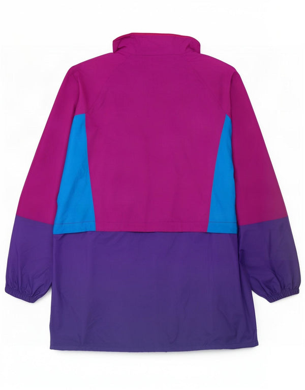 veste de pluie à capuche vintage pour hommes UK 40 Grand nylon colourblock multicolore