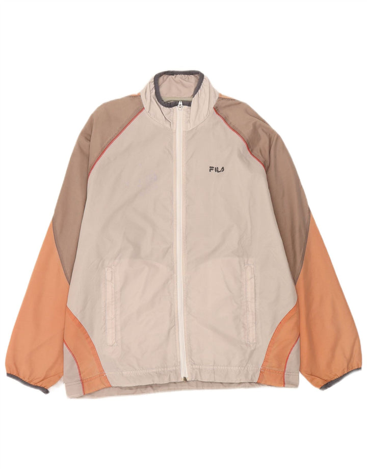 Fila Veste de Survêtement Homme Small Beige Colourblock Polyamide