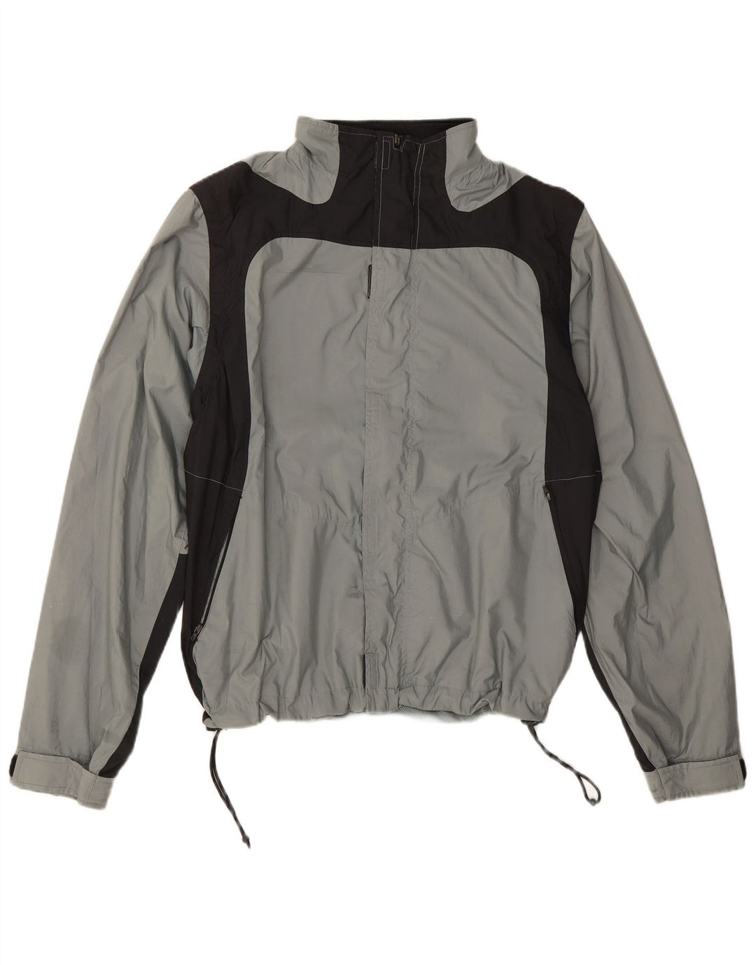 Adidas Veste de pluie pour homme UK 40 Large Gris Colorblock Polyester