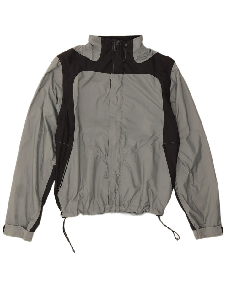 Adidas Veste de pluie pour homme UK 40 Large Gris Colorblock Polyester