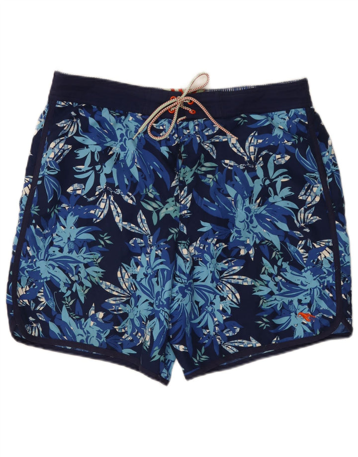 Ted Baker Short de bain pour homme Taille 4 Large Bleu marine Floral Polyester
