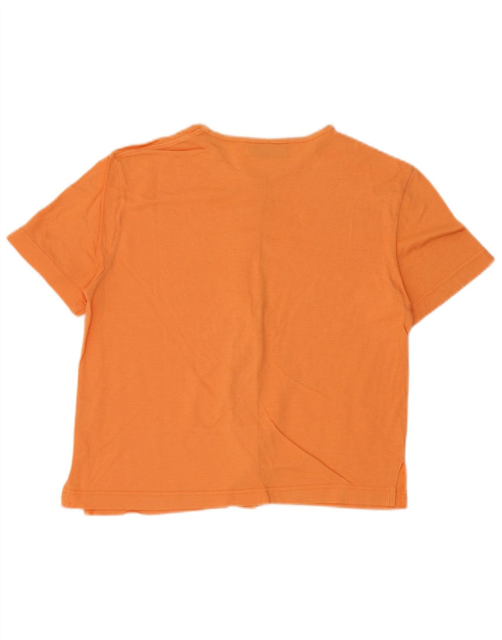 SERGIO TACCHINI Chemisier à manches courtes pour femme UK 14 Orange moyen